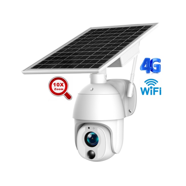 Solar security camera managed on a centralized platform