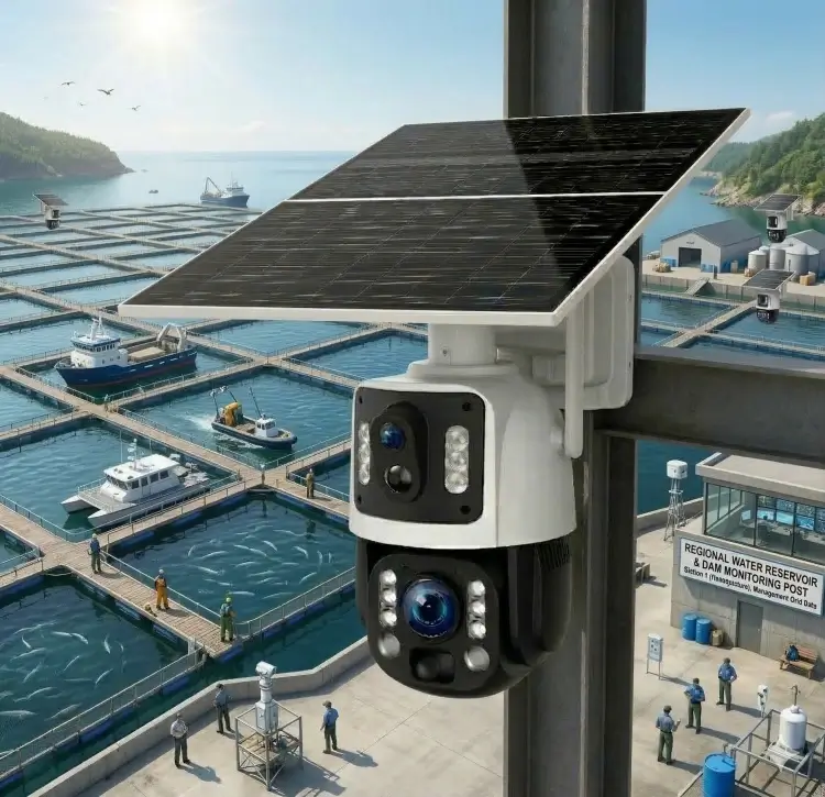 SDL500 solar camera monitoring a fishery